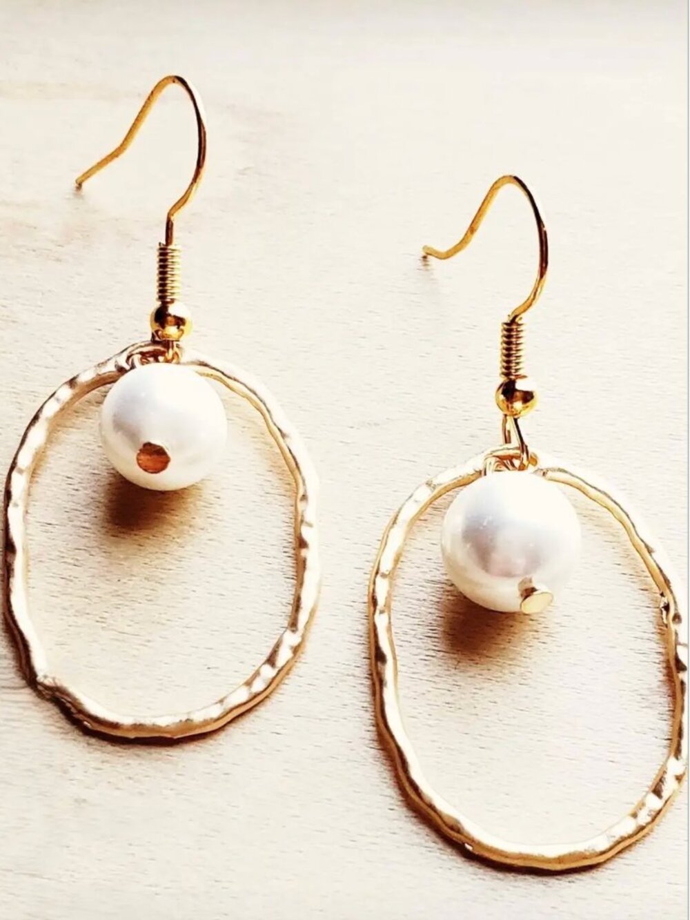Hoop & Pearl Earrings